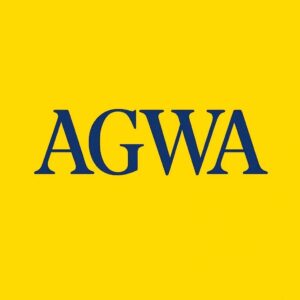 AGWA logo on a yellow background.